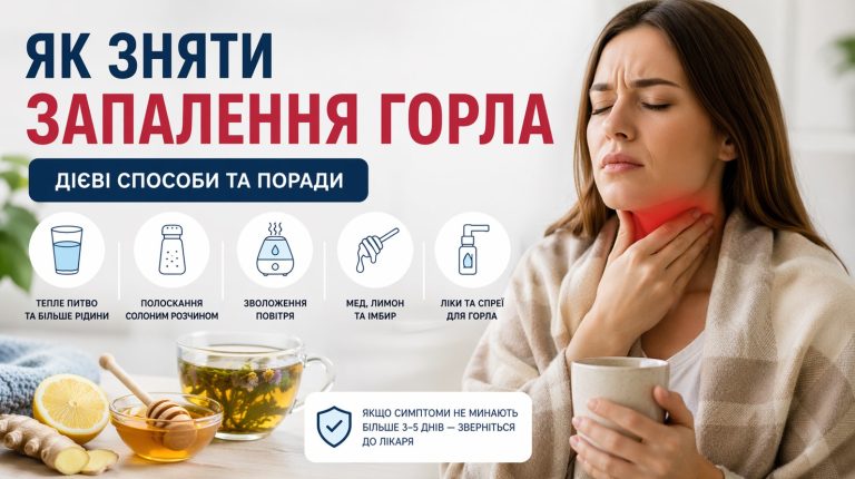 Як зняти запалення горла