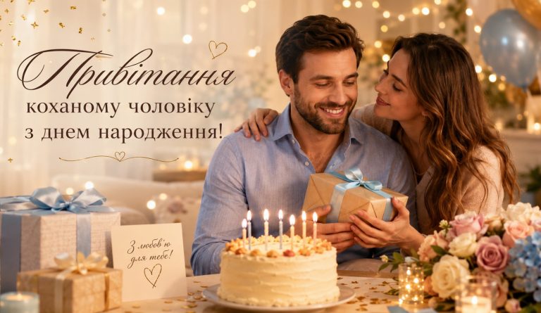 Привітання коханому чоловіку з днем народження