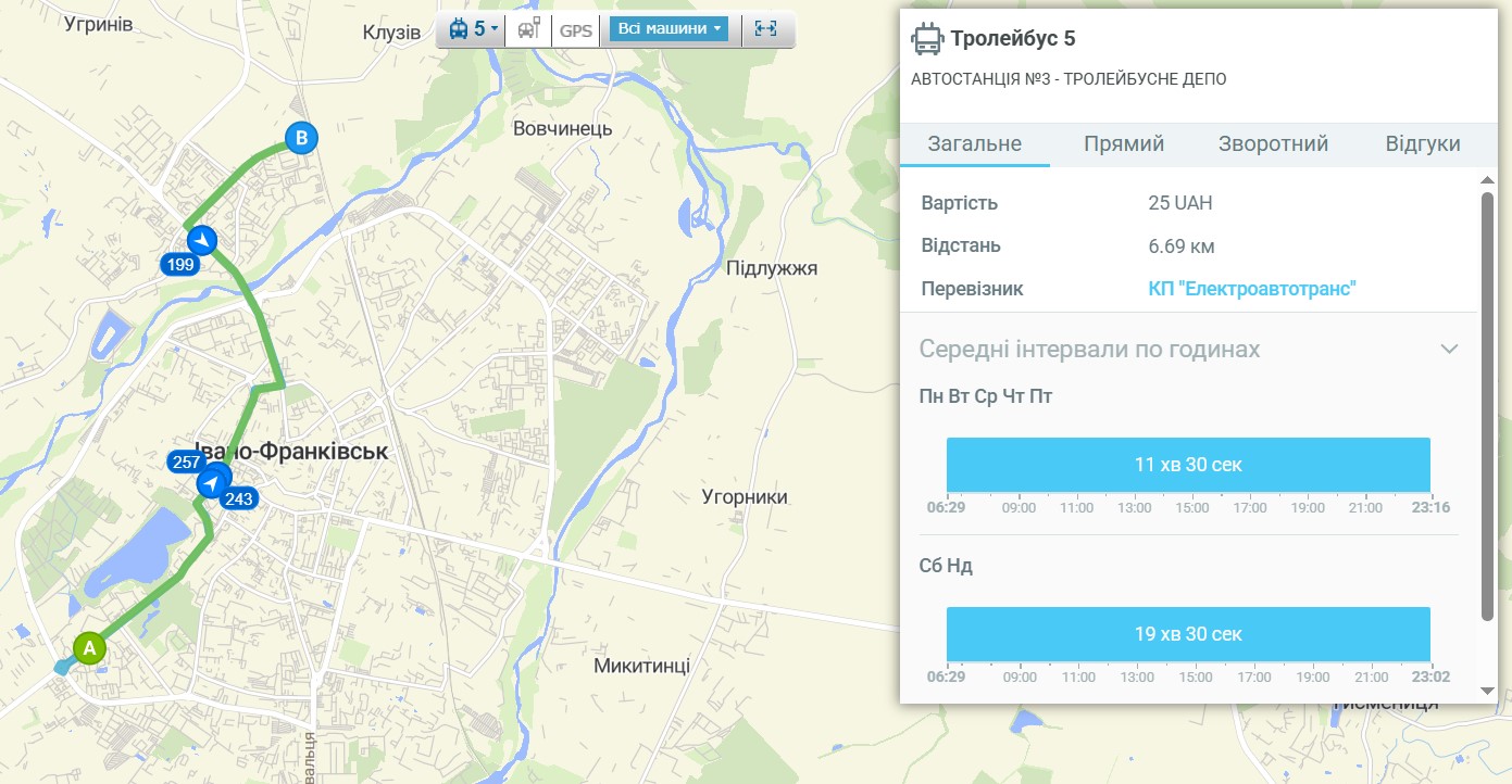 5 тролейбус Івано-Франківськ