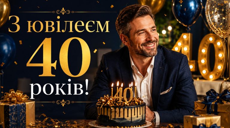 З ювілеєм 40 років мужчині